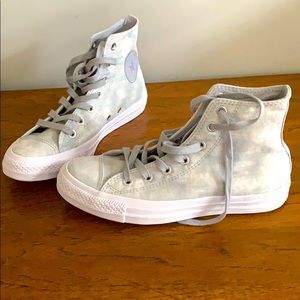 NWOT Grey Tie Dye High Top Converse Sneakers